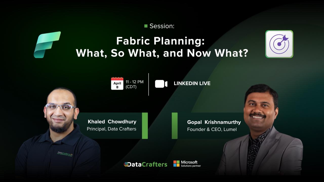 Fabric Planning: What, So What, and Now What?